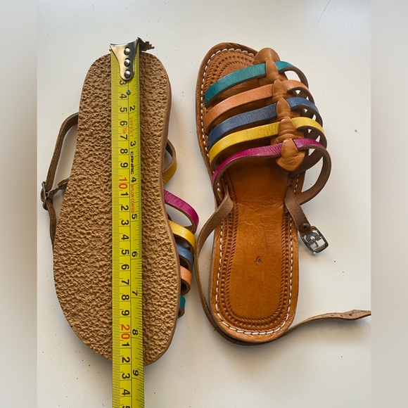 Brown Leather Sandals- multicoloured- New - Picture 3 of 3